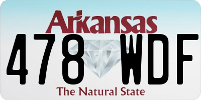 AR license plate 478WDF