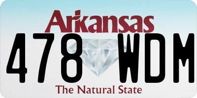 AR license plate 478WDM