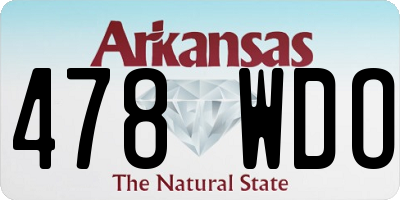 AR license plate 478WDO