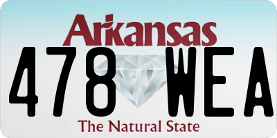 AR license plate 478WEA