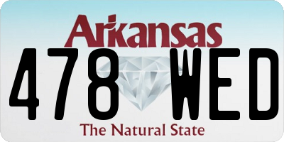 AR license plate 478WED