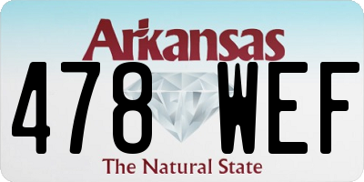 AR license plate 478WEF