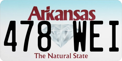 AR license plate 478WEI