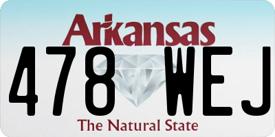 AR license plate 478WEJ