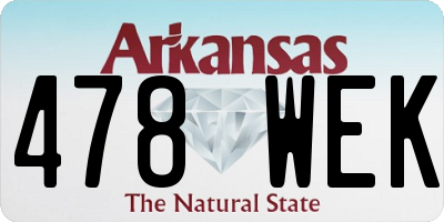 AR license plate 478WEK