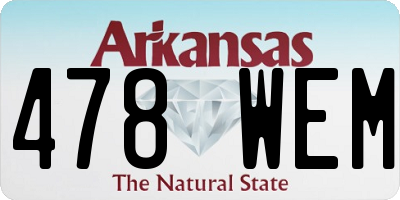 AR license plate 478WEM