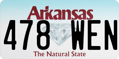 AR license plate 478WEN
