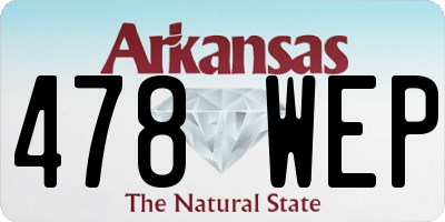 AR license plate 478WEP