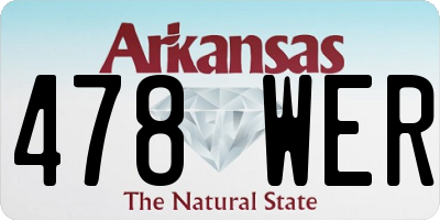 AR license plate 478WER