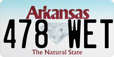 AR license plate 478WET