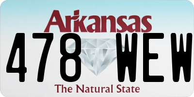 AR license plate 478WEW