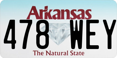 AR license plate 478WEY