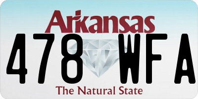 AR license plate 478WFA