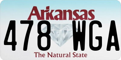 AR license plate 478WGA