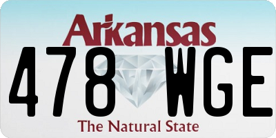 AR license plate 478WGE
