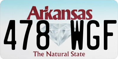 AR license plate 478WGF