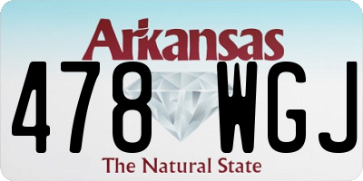 AR license plate 478WGJ