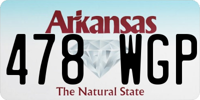 AR license plate 478WGP