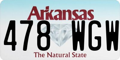 AR license plate 478WGW