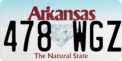 AR license plate 478WGZ