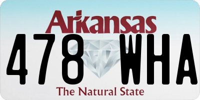 AR license plate 478WHA