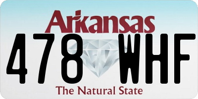 AR license plate 478WHF