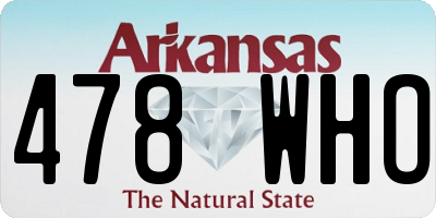 AR license plate 478WHO