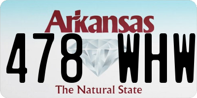 AR license plate 478WHW