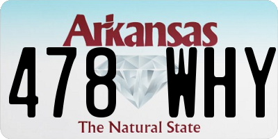 AR license plate 478WHY