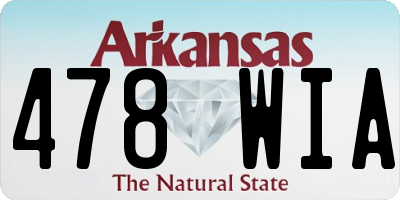 AR license plate 478WIA