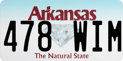 AR license plate 478WIM