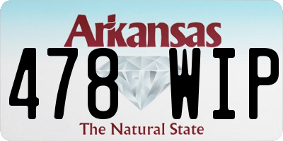 AR license plate 478WIP