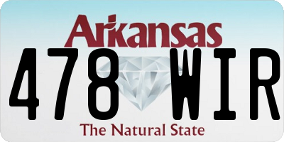 AR license plate 478WIR