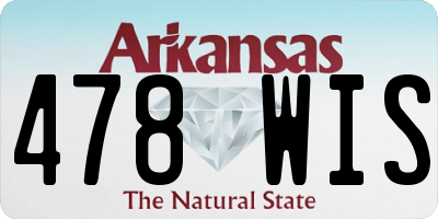 AR license plate 478WIS