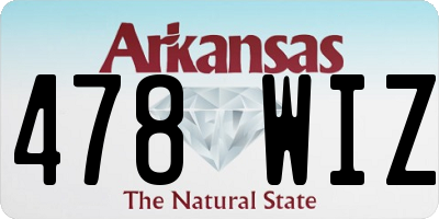 AR license plate 478WIZ