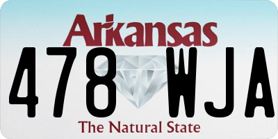 AR license plate 478WJA