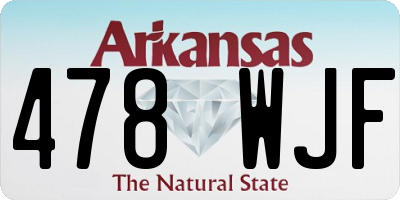 AR license plate 478WJF