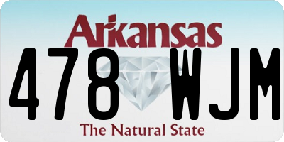 AR license plate 478WJM