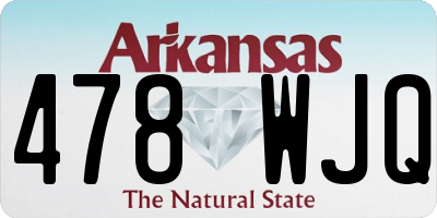 AR license plate 478WJQ