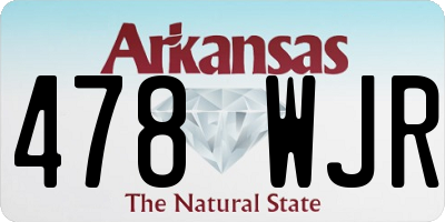 AR license plate 478WJR