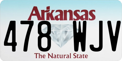 AR license plate 478WJV