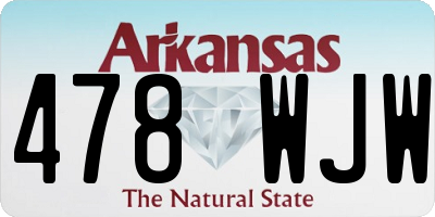 AR license plate 478WJW