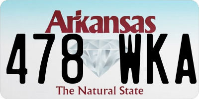 AR license plate 478WKA