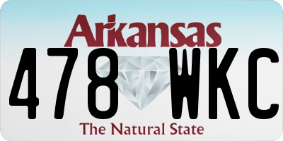 AR license plate 478WKC