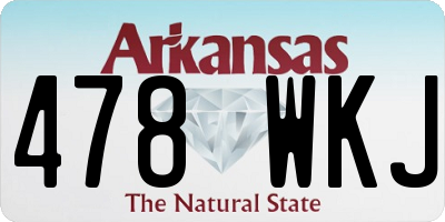 AR license plate 478WKJ