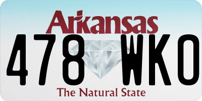 AR license plate 478WKO