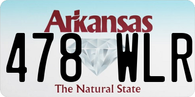 AR license plate 478WLR