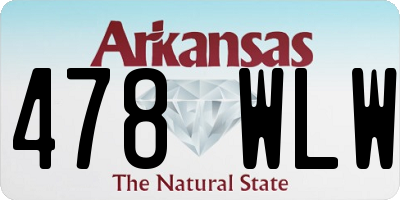AR license plate 478WLW