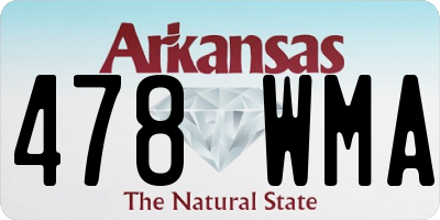AR license plate 478WMA