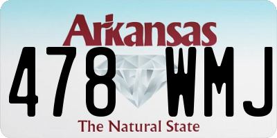 AR license plate 478WMJ